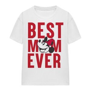 Minnie Mouse Unisex Adult Best Mom Ever T-Shirt / White